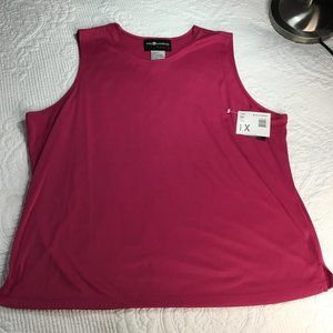 Women’s Top tan 1X Polyester Sleeveless pink
